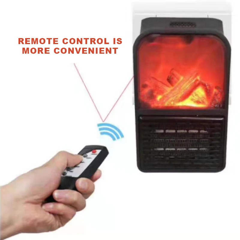 Best Mini Electric Wall outlet Flame Heater EU Plug in Air Warmer PTC Ceramic Heating Stove Radiator Household Wall Handy Fan