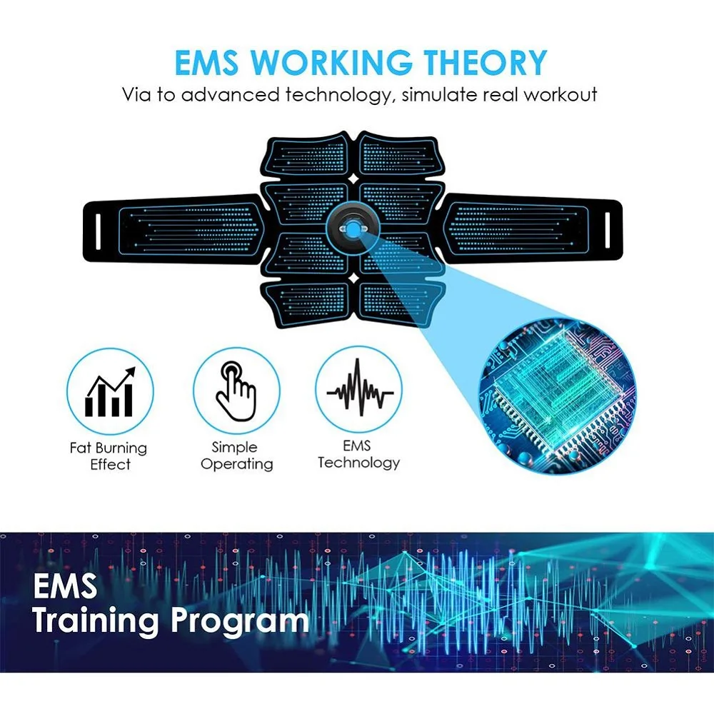 EMS для тренировки брюшного пояса Электростимуляция мышц стимулятор бедра
