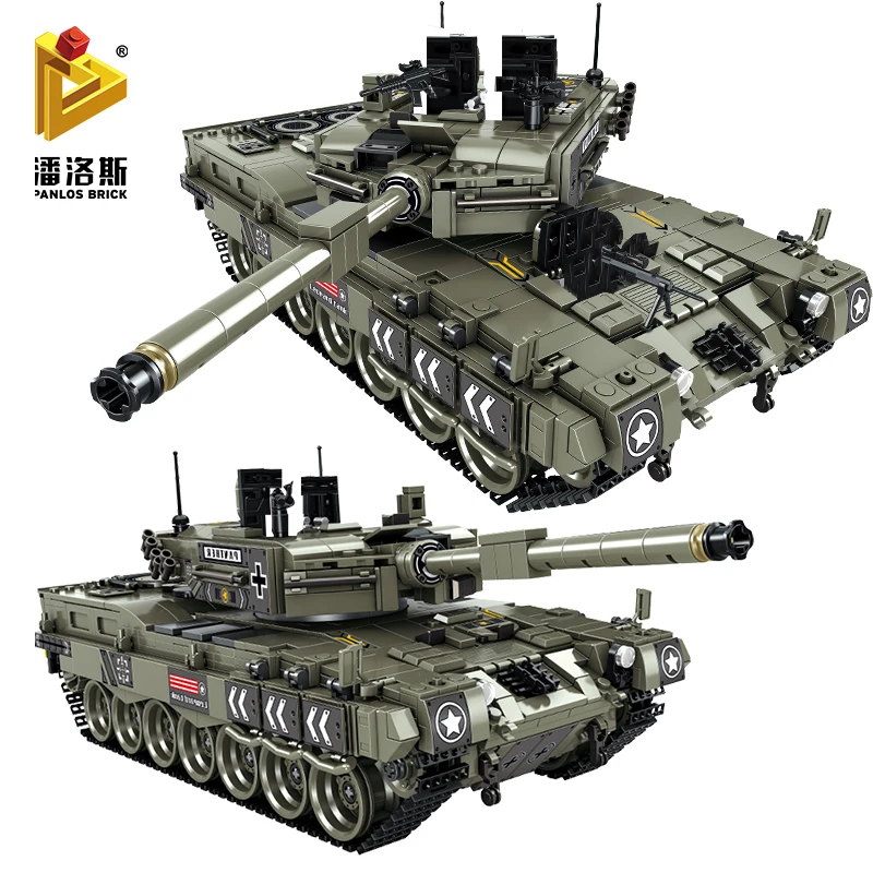 PANLOS 1753 штук военный мс Leopard Израиль M60 Танк модель DIY строительные блоки Детская
