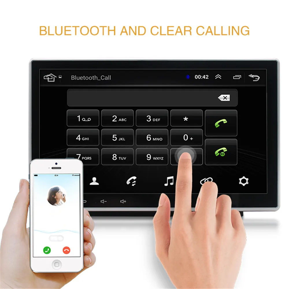 Sale Android 9.1  2Din 2+16G Car Radio Multimedia Video Player Universal Car Auto Stereo GPS Navigation MP5 Player Mirror Link USB FM 1