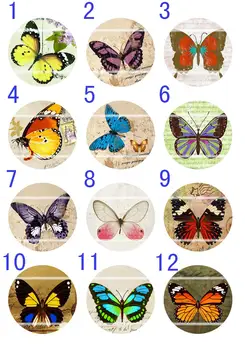 

Handmade Colorful picture Round Glass Cabochons Refrigerator magnet for Necklace Decoration and Phone Chain Accessaries267