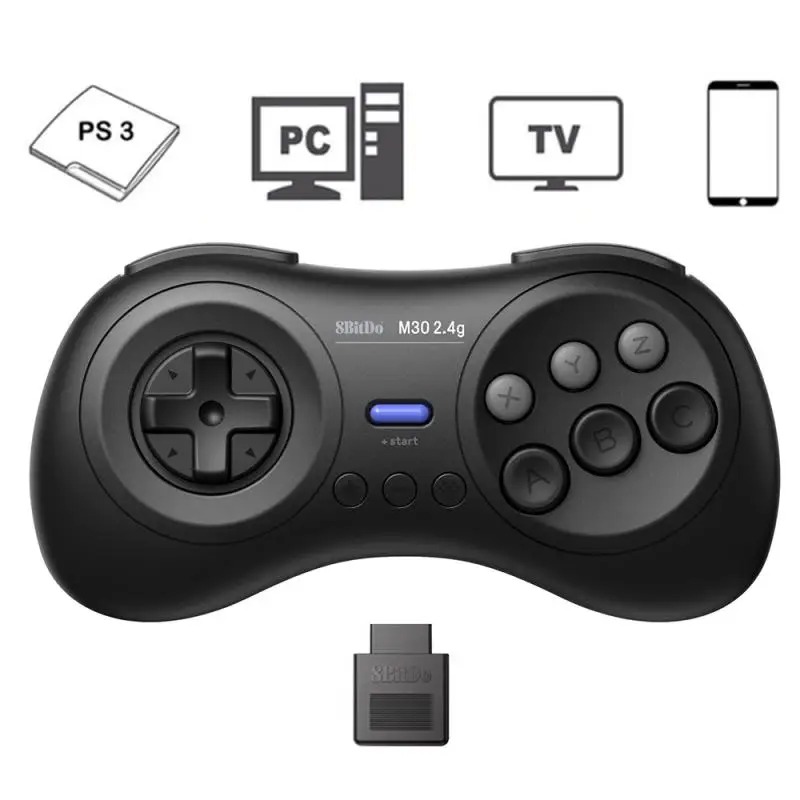 Мобильный джойстик USB беспроводной геймпад 8bitdo eight bit hall M30 2 4G MD игровой автомат