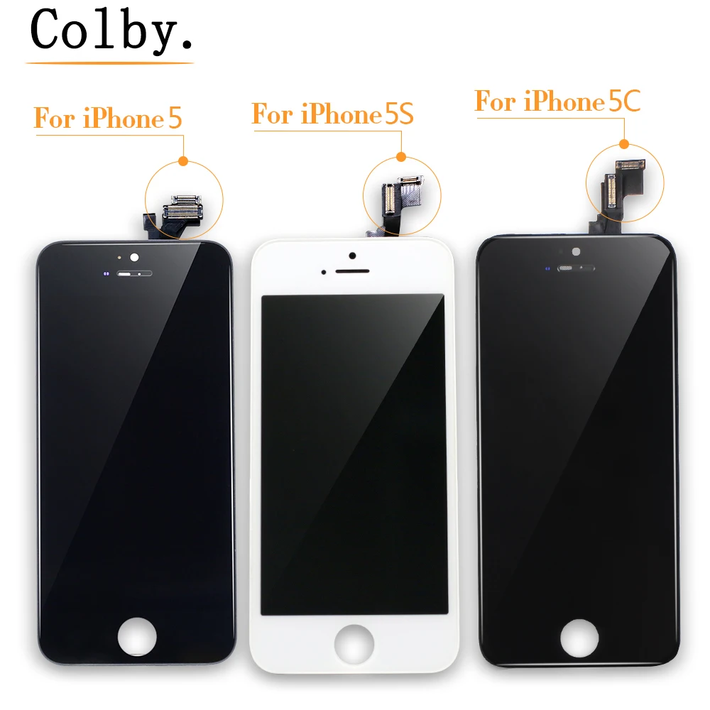 

3 pcs/lot AAA Quality LCD Pantalla For iPhone 5s Screen Digitizer Replacement Assembly+Tempered Glass White/Black No Dead Pixel