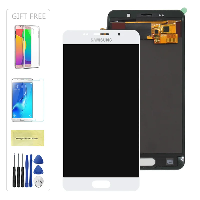 White Adjust 5,2 ''lcd для samsung A5 lcd дисплей A510 A510F A510M SM-A510F сенсорный экран дигитайзер lcd для samsung A5 A510 черный/белый - Цвет: White Adjust