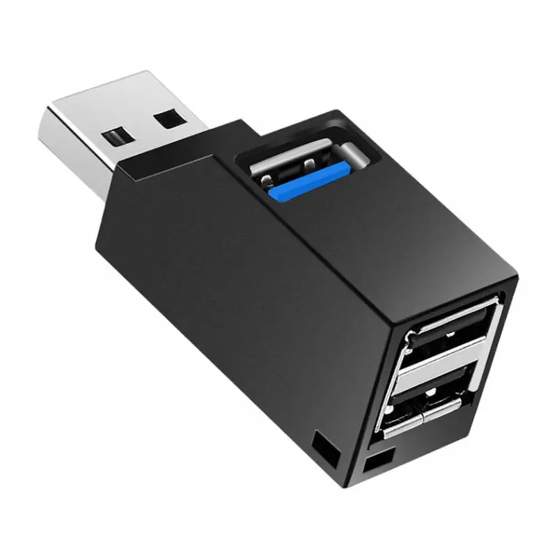 Мини 3 порта USB 0 вращающийся сплиттер адаптер концентратор для ПК