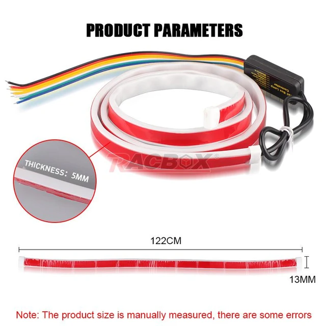 Car Rear Trunk Tail Light 120cm Colorful Dynamic Streamer Floating  Additional Stop Light LED Dynamic Streamer Turn Signal Lamp - AliExpress