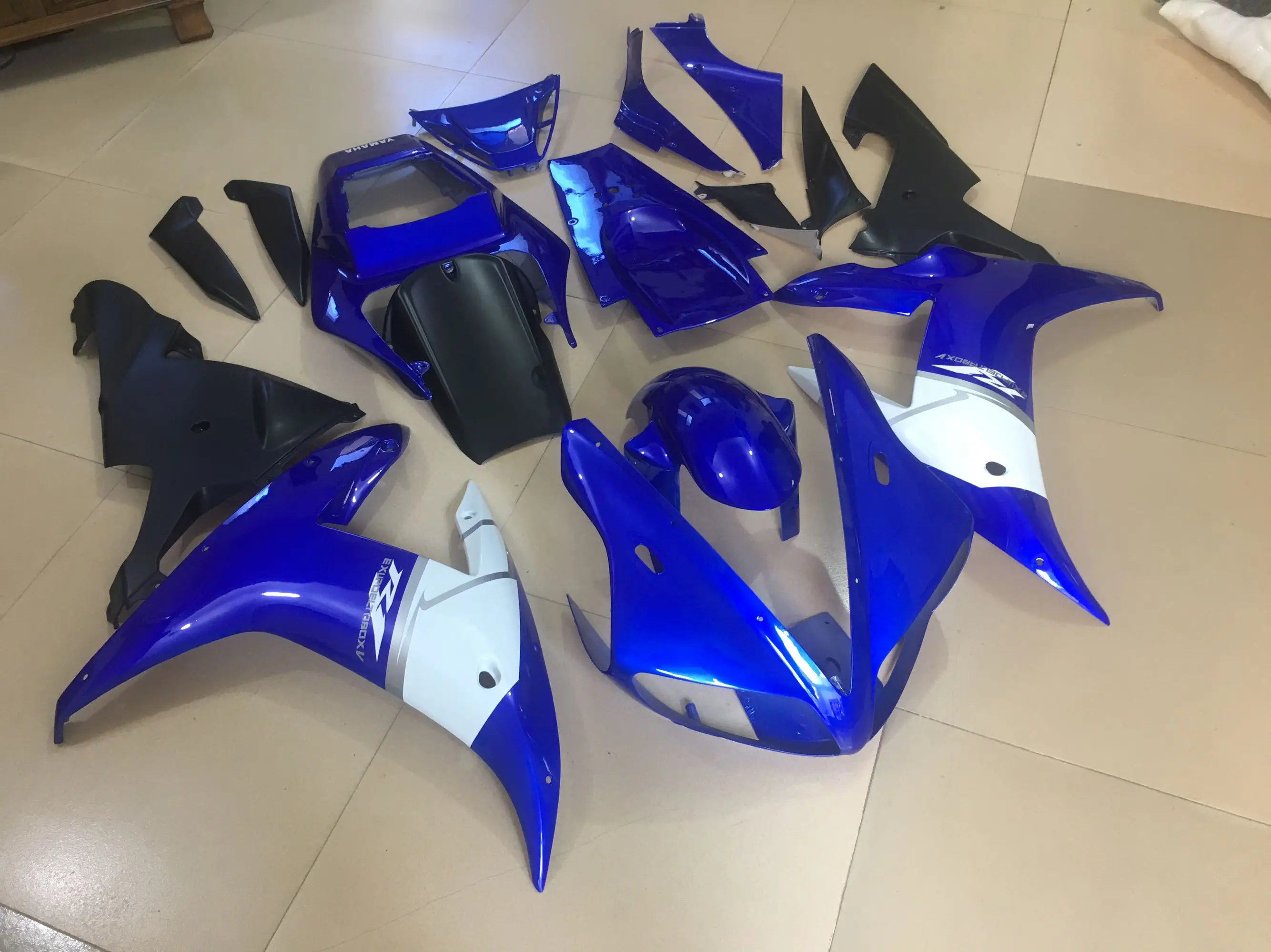 Мотоцикл обтекатель комплект для YAMAHA YZFR1 02 03 YZF R1 2002 2003 YZF1000 yzfr1 ABS синие белые обтекатели комплект