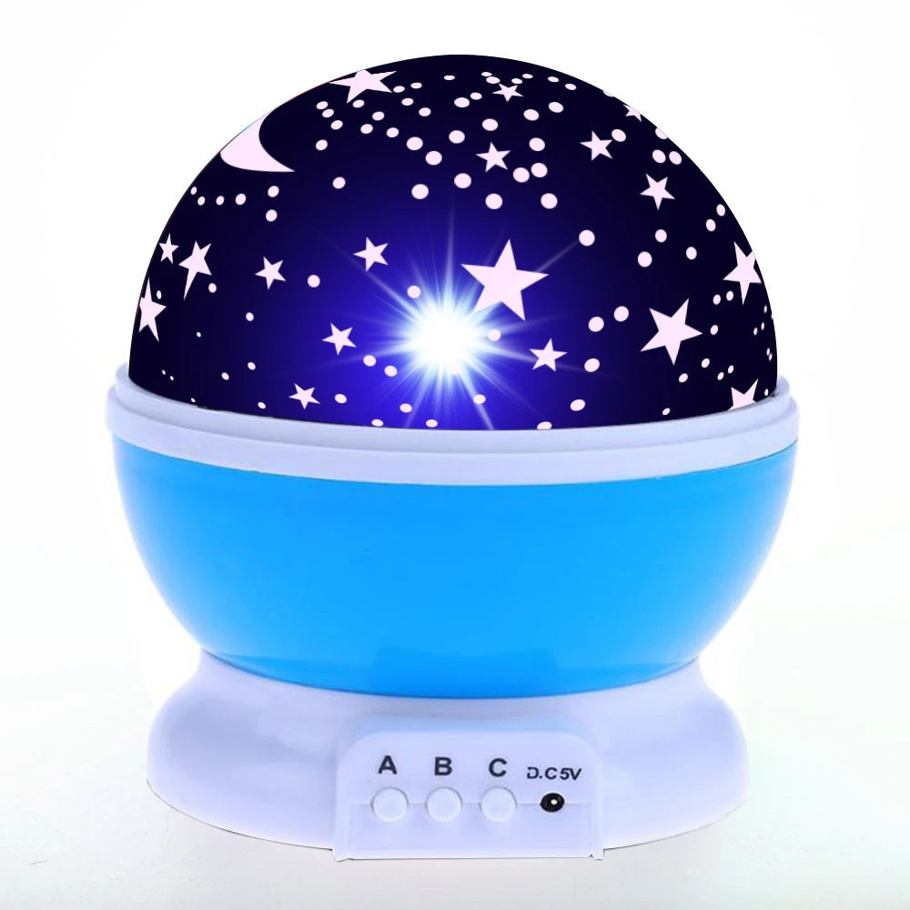 

LED Night Light Projector Star Moon Sky Rotating usb Battery Operated Bedside Lamp For Children Kids Baby Bedroom Nursery Gifts