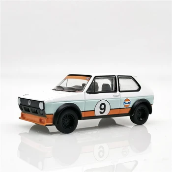 

Greenlight 1:64 Club Vee-Dub 1974 VW Golf Race #9 Gulf White Blue No Box