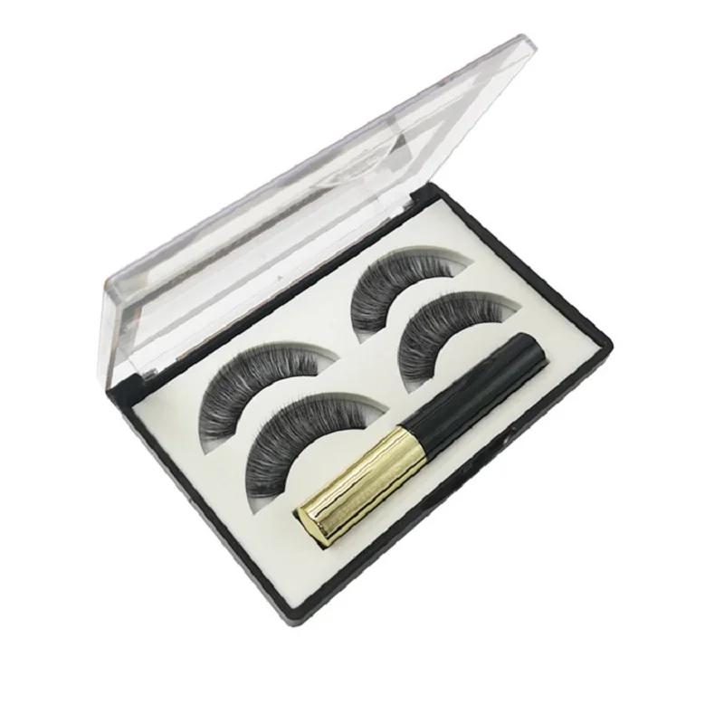 

5 Magnetic Eyelashes with 3 Magnets Handmade 3D/6D Magnetic Lashes Natural False Eyelashes Magnet Lashes with Gift Box Wholesale