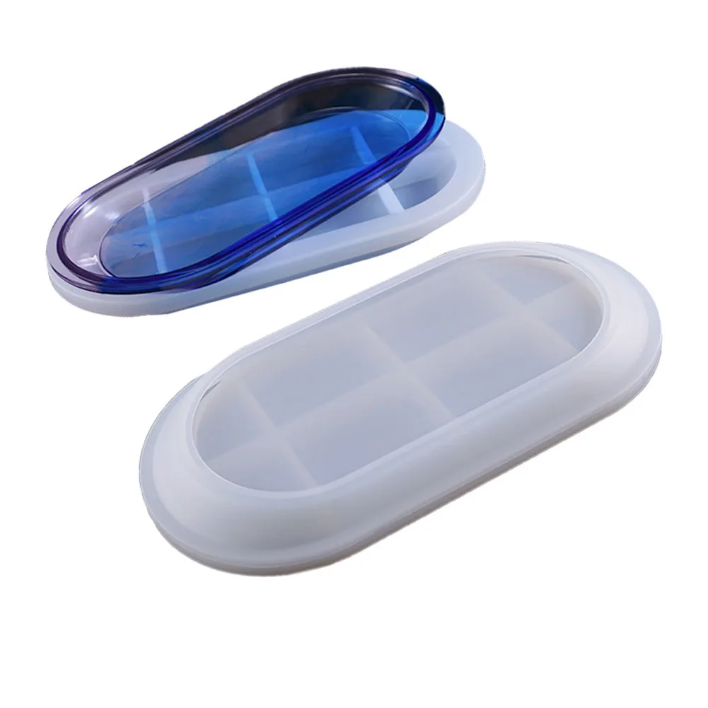

DIY Hand-elliptical Flat Bottom Plate Making Pendant Molds Geometric Shape Silicone Mold TT-best