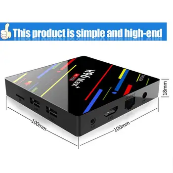 

H96 Max Plus Android 8.1 Tv Box Smart Set Top Box Rockchip Rk3328 4Gb 32Gb Usb3.0 H.265 4K Pk T9 Hk1 X96 Max(32Gb)