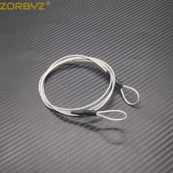 

ZORBYZ 100cm Security Double Loop Cable Strong Braided Steel Bike Wire Chain Lock