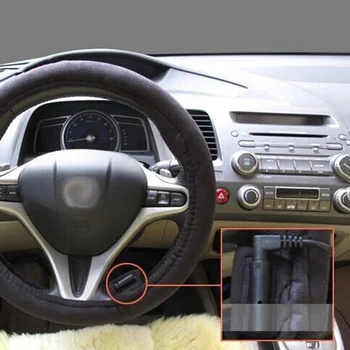 

38cm 12V Auto Car Lighter Plug Heated Heating Electric Steering Wheel Covers Warmer Winter LW Universal Steering Covers