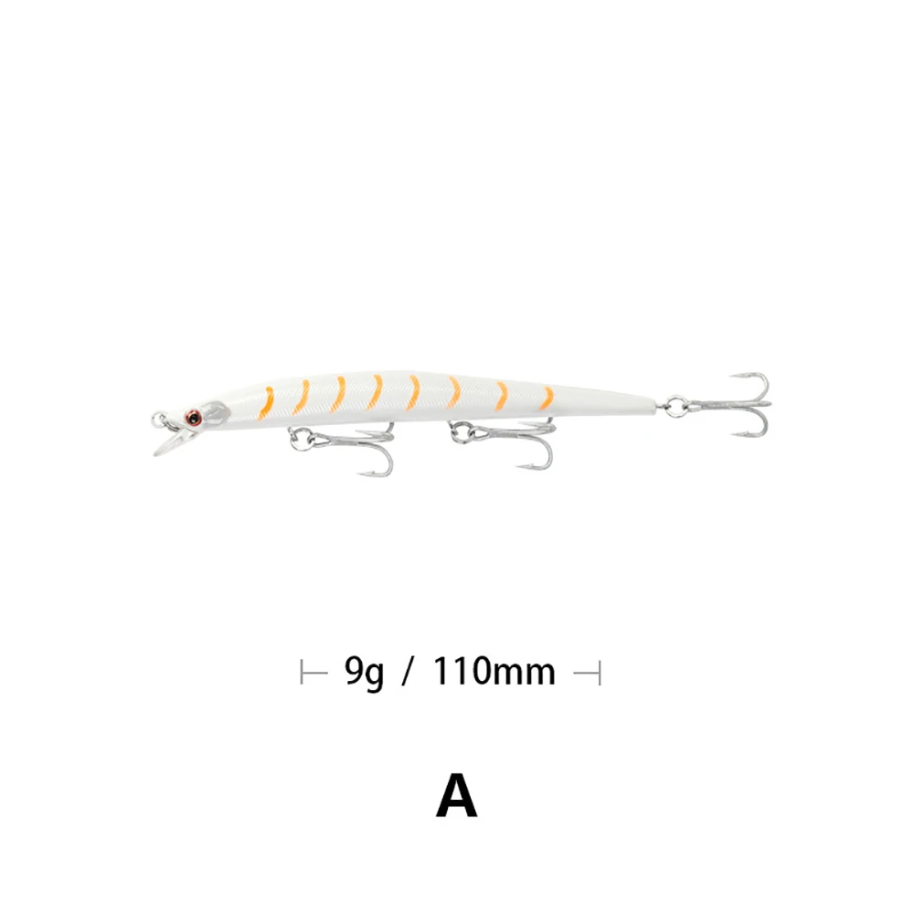 Мизеса; высота каблука 11 см, вес: 9 гр, 10-Цвета длинный выстрел плавающий бионические приманки для рыбной ловли гольян приманки 3D глаза искусственная приманка жесткая наживка Рыбная приманка вобблер - Цвет: A