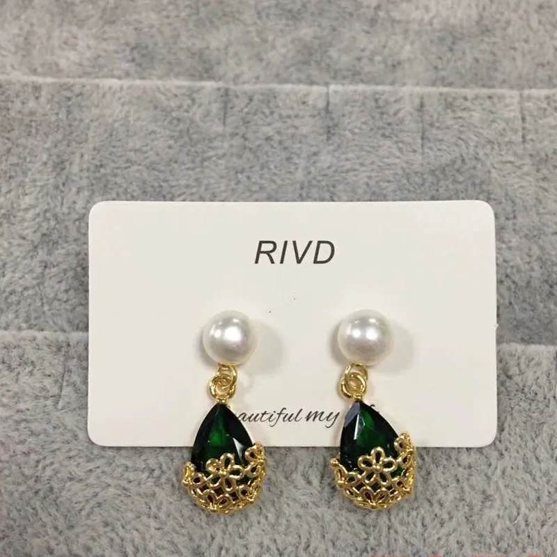 

Luxury Vintage Fully-Jewelled Natural Baroque Freshwater Pearls Earrings Stud Earrings For Women Wedding Party Fine Jewelry