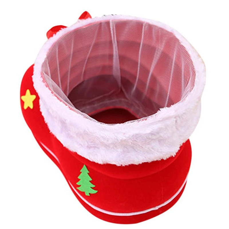 

Christmas Candy Bags Large Candy Boots Santa Gift Holder Basket Xmas Tree Decoration