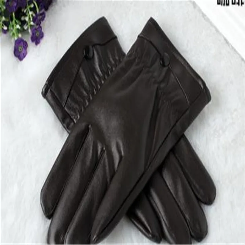 The new winter fashion men's PU leather gloves and velvet touch screen wind bike riding outdoor warm gloves jt-32