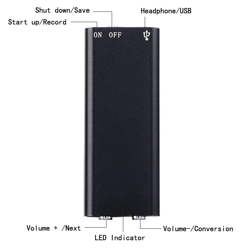 8G рекордер USB2.0 Многофункциональный диктофон 3 в 1 Мини + MP3 плеер USB диск