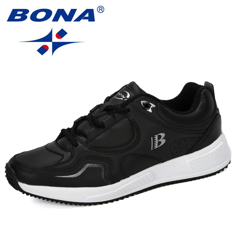 Black silver gray BONA дизайнер Корова Сплит кроссовки мужские кроссовки отскок Открытый Спортивная обувь Профессиональная тренировочная обувь мужская мода - Цвет: Black silver gray