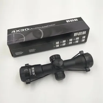 

New riflescope Hunting Tactical 4x30 M7 Rifle Telescopic + Red Laser Sight+ Mount For Optics Tactical Telescopic Sight outing
