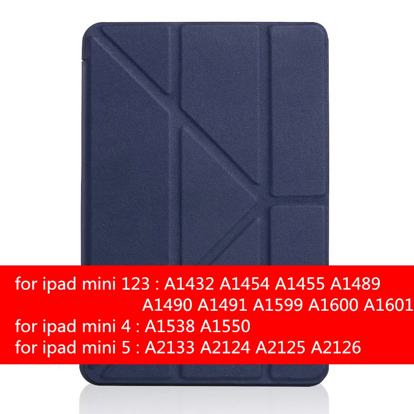 Чехол для iPad 9,7 6th воздуха, версия 1, 2, 3, ремешок Pro 9,7 10 г. 5 мини 12345 10,2 ТПУ мягкий чехол Smart sleep wake up из искусственной кожи чехол - Цвет: Blue-mini 12345