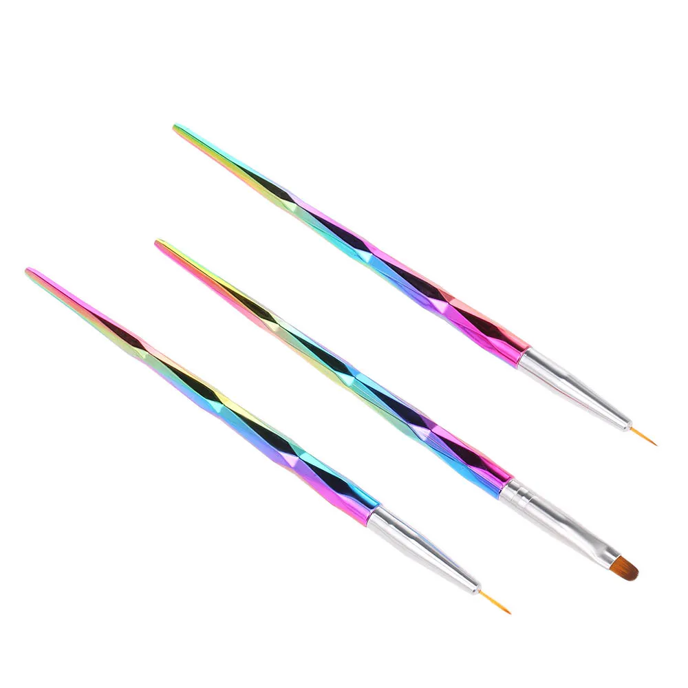 

10pcs Acrylic Nail Brush Kit Tips UV Gel Nail Builder Brush Painting Drawing Pen Set Nail Brush Kit