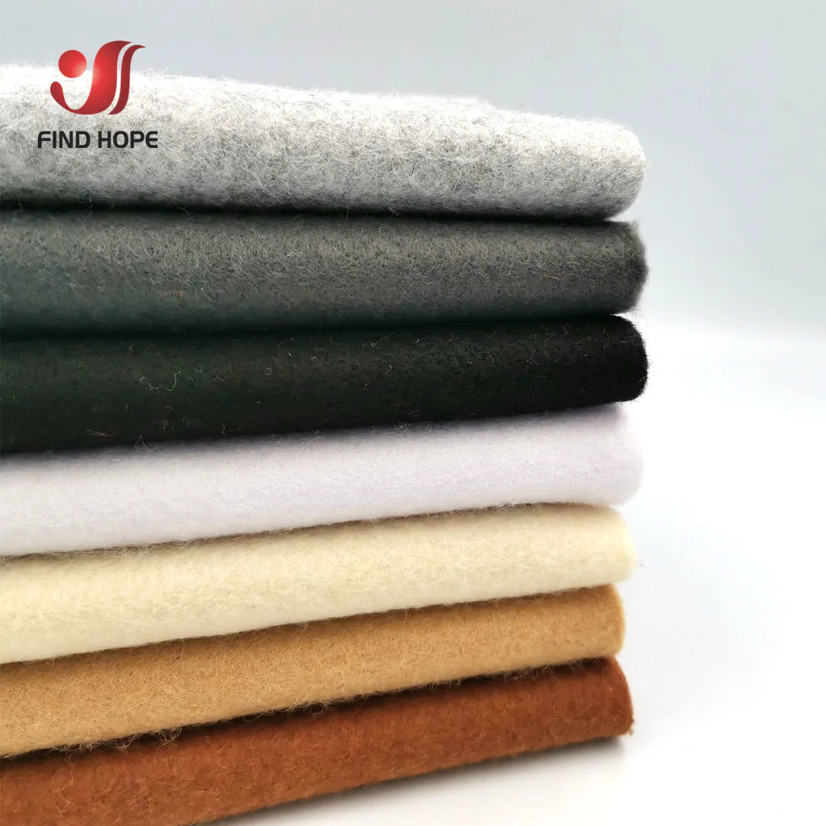 Set of 7 Soft Felt Fabric Rolls - 20x90cm Non-Woven Sheets for DIY Crafts & Sewing Projects (1.4mm Thick)