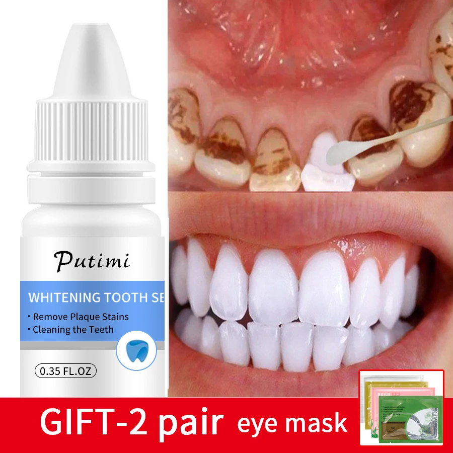 Teeth Whitening Essence Powder Gel Oral Hygiene Cleaning Teeth Care Serum Removes Plaque Stains Brighten Tooth Bleaching Tool