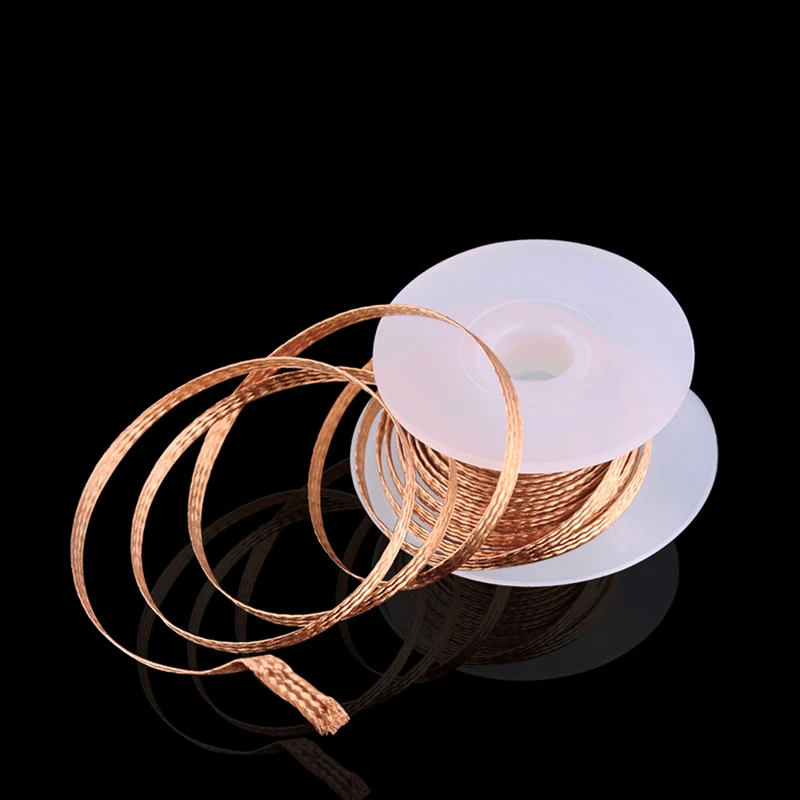 1.5mm 2mm 2.5mm 3mm 3.5mm Width 1.5M Length Desoldering Braid Welding Solder Remover Wick Wire Lead Cord Flux BGA Repair Tool solder suction wire desoldering tool