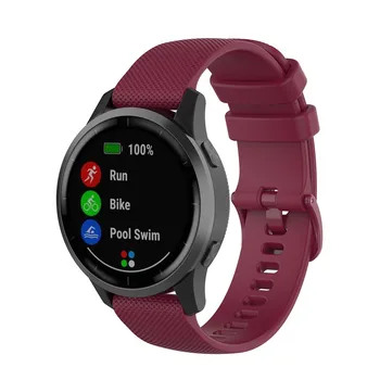 

Soft Fashion Silicone Replacement Watch Band Wrist Strap For Garmin Vivoactive 4 Silicone Perforated Strap