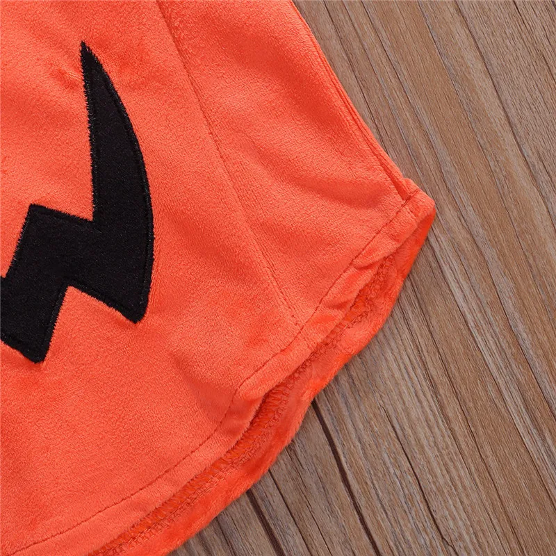 Newly Cosplay Halloween Toddler Baby T-shirts Pumpkin Print Sleeveless Vest Tops Baby Boy Girl Orange T Shirt Clothes Costumes