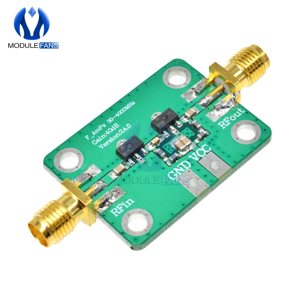 

40dB Gain RF Broadband Amplifier AMP Board Module for FM HF VHF/UHF Ubs High Frequency Gain 30-4000MHz