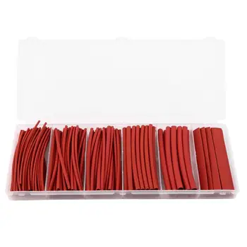 

160Pcs Polyolefin 2:1 Halogen-Free Heat Shrink Tube Sleeving 6 Size 100mm