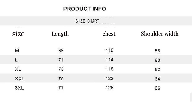 韩版短袖尺码表