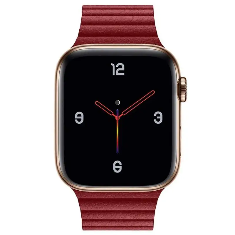 Магнитная кожаная Петля ремешок браслет ремешок для iwatch серии 4 44 мм