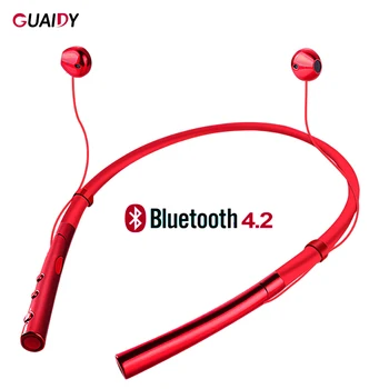 

Metal Bluetooth Earphone Wireless Hanging Neck Earbuds Headsets Sports Microphone For Samsung Note 9 iPhone X Universal