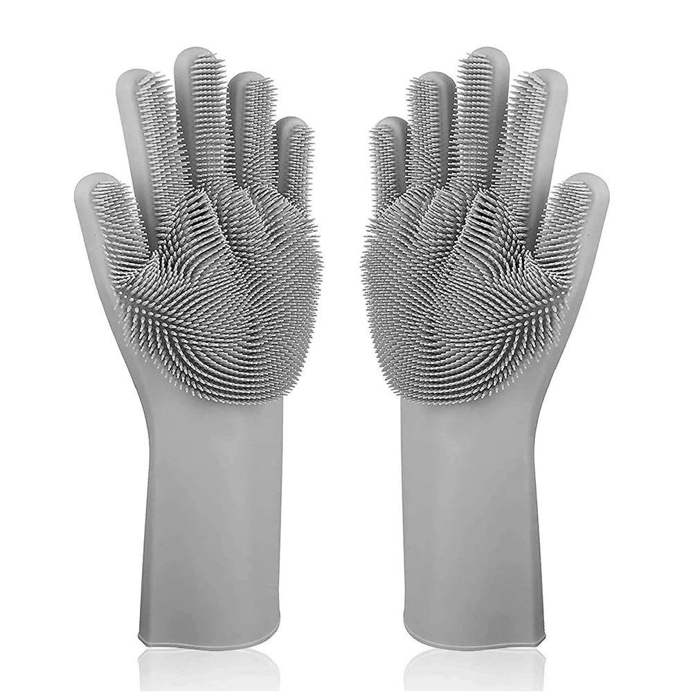 Guantes de limpieza de lavavajillas, esponja de goma de silicona mágica, estropajo para el hogar, cocina, herramientas de limpieza, envío directo