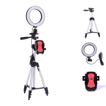 

39.3 inches Tripod with 5.7 Inches Ring Light Photography Dimmable LED Selfie Ring Light Youtube Video Holder Tripods Holder