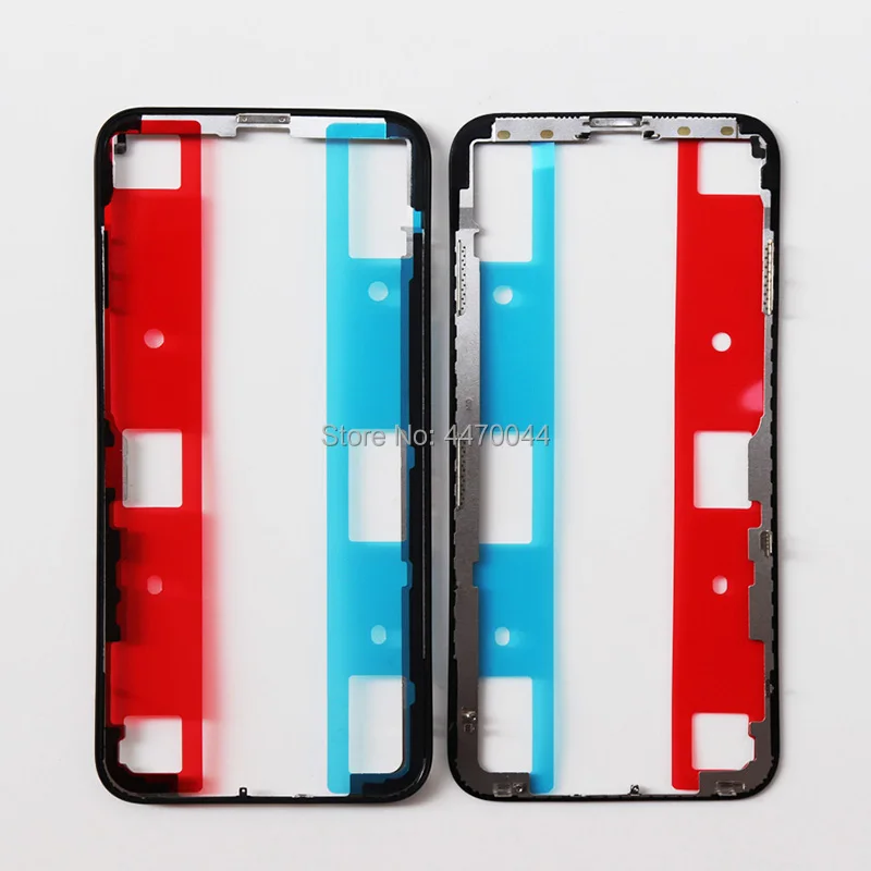 10 шт. рамка Wtih клей наклейка для iPhone X XS max 11 pro max средняя Рамка Замена стеклянная рамка lcd Reapir