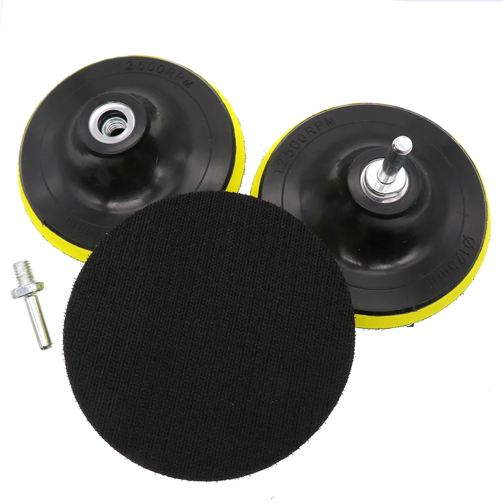 

5 Inch Rotary Backup Sanding Pad Sanding Disc M10 Thread Come with Drill Adapter for Grinding & Polishing (Pack of 3)