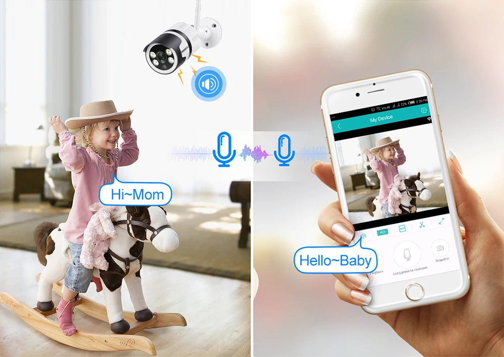 MISECU 3MP 5MP Wireless AI IP Camera Two-way Audio Outdoor Waterproof Color Night Human Detect Video Surveillance Camera iCsee