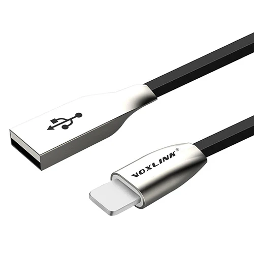 VOXLINK USB 8-контактный кабель для iphone x, 8, 7 s, быстрая зарядка, синхронизация данных, usb-кабель для iphone xs max, 8 Plus, 7, 6, 6 s, ipad, мини-кабель для телефона - Color: Black