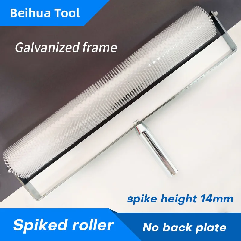 roller cover 20inch Self-leveling Screed Spiked needle Roller Brush 50cm Galvanized Frame Plastic Spike height 14mm/21mm Berry Epoxy Floor flat paint brush Paint Tools
