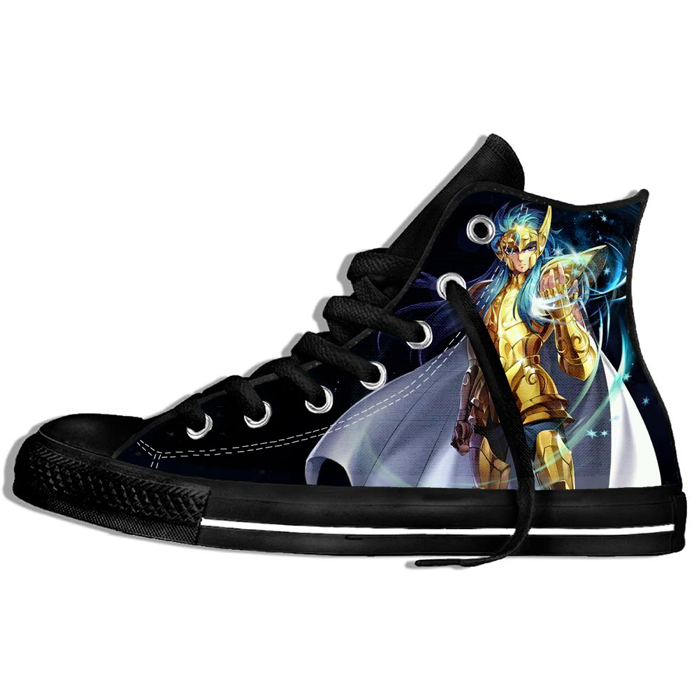gold Saint Seiya 2 Уличная прогулочная обувь; классические золотые кроссовки в стиле аниме «Сейя» для мужчин/унисекс в стиле Харадзюку; удобные кроссовки на резиновой подошве для студентов - Цвет: gold Saint Seiya 2