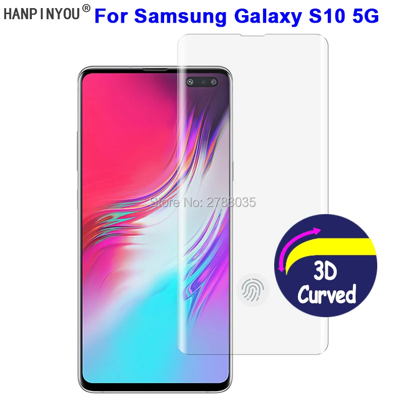 Для Samsung Galaxy S10 5G 6 7 дюйма твердость 9H 3D полное покрытие тонкое закаленное