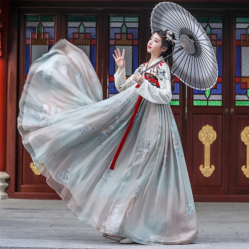 Новинка платье Hanfu Женский костюм феи для косплея сцены одежда театрального