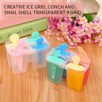 

Ice Cream Mold Reusable Easy Release ice Lolly Mold Tray with Drip-Guard Handles
