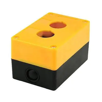 

Orange Black Plastic 25mm Diameter Hole 2-Buttons Switch Control Station Box