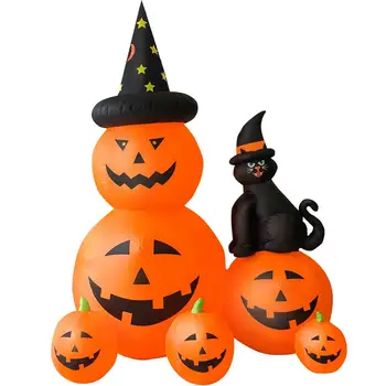 

180cm Halloween Inflatable Pumpkins Man Adornment Pumpkin Halloween Decor Party Props Halloween Ornament For Outdoor Garden Yard